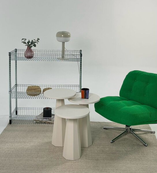Zondo.hr Set pomoćnih stolića (3 kom.) Lilia (krem). Akcija -31%. 1144696