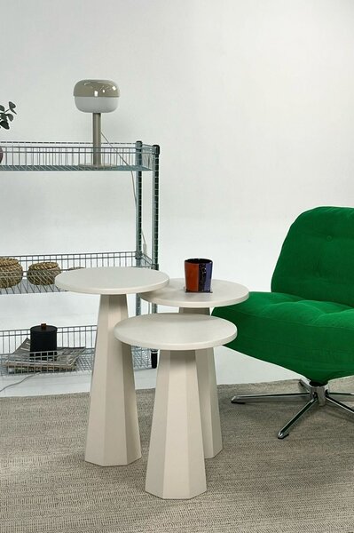 Zondo.hr Set pomoćnih stolića (3 kom.) Lilia (krem). Akcija -31%. 1144696