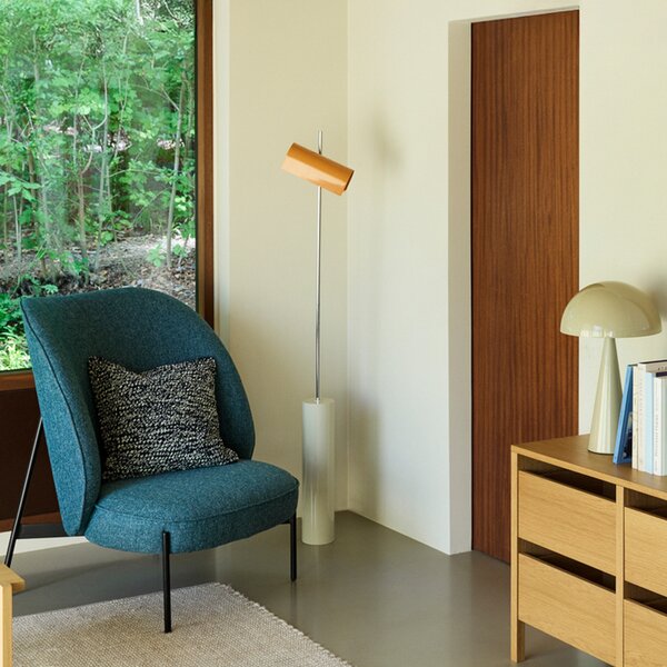 Podne Lampa Hübsch, Reflector, prigušiv, Naranča, Dnevna soba, Metal, Skandinavski