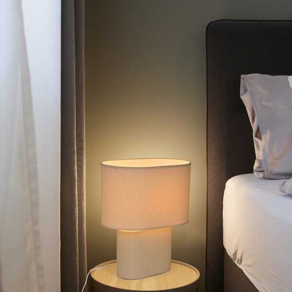 Stolne Lampa COREP, Santorini, Bež, Dnevna soba, Keramika