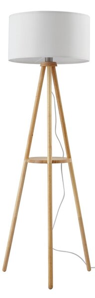 Podne Lampa Lindby, Adamio, Bijela, Dnevna soba, Tkanina / tekstil, Seoska kuća / rustikalni