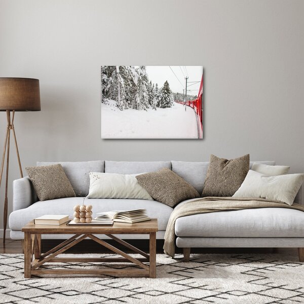 Slika - Vlak u snježnom krajoliku (70x50 cm)