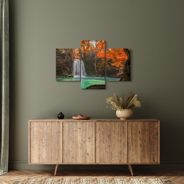 Slika - Vodopad u Tajlandu (90x60 cm)