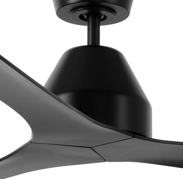 Stropni ventilator Whitehaven, crni, DC, Ø 142 cm - Beacon Beacon Lighting, Whitehaven, Crno, Dnevna soba, Plastika, Moderan