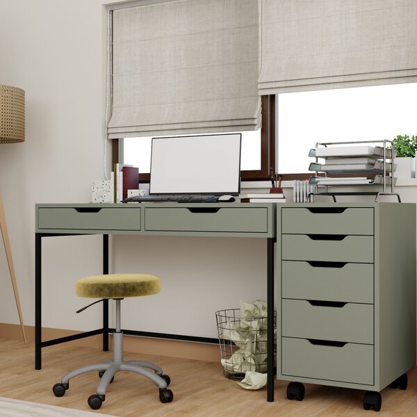 Zondo.hr PC stol s uredskim kontejnerom Worky (zelena). Akcija -30%. 1144767