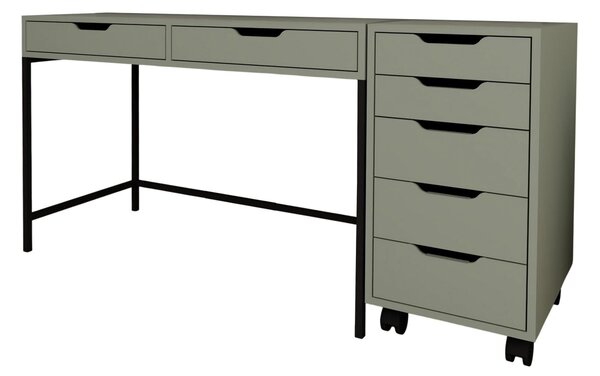 Zondo.hr PC stol s uredskim kontejnerom Worky (zelena). Akcija -30%. 1144767
