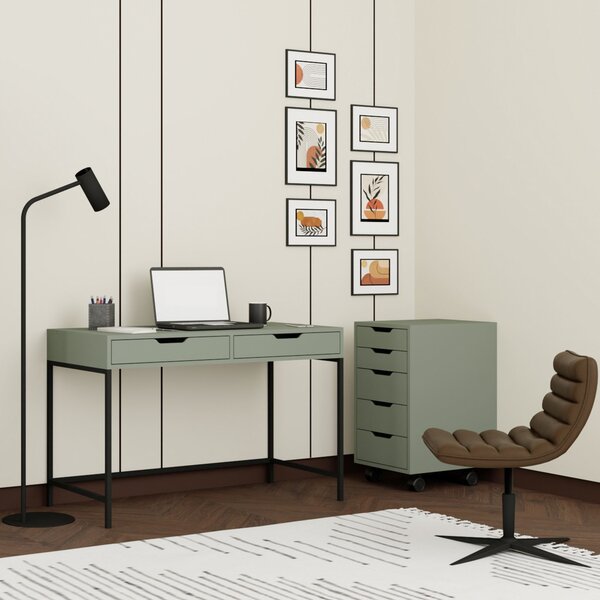 Zondo.hr PC stol s uredskim kontejnerom Worky (zelena). Akcija -30%. 1144767