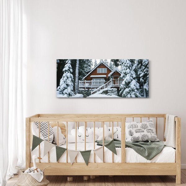 Slika - Drvena vikendica (120x50 cm)