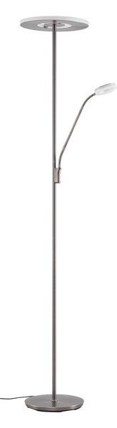 Podne Lampa Lucande, Raymond, prigušiv, Metalik, Dnevna soba, Metal, Moderan