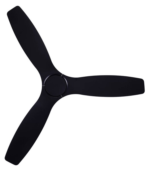 Stropni ventilator Moto, crni, Ø 132 cm, tih - Beacon Beacon Lighting, Moto, Crno, Dnevna soba, Plastika, Moderan