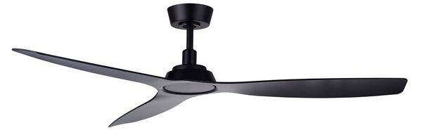 Stropni ventilator Moto, crni, Ø 132 cm, tih - Beacon Beacon Lighting, Moto, Crno, Dnevna soba, Plastika, Moderan