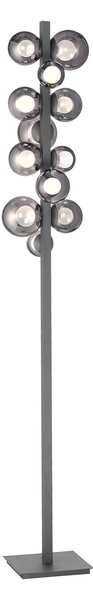 Podne Lampa PURE, Popup, prigušiv, Sivo, Dnevna soba, Aluminij, Moderan