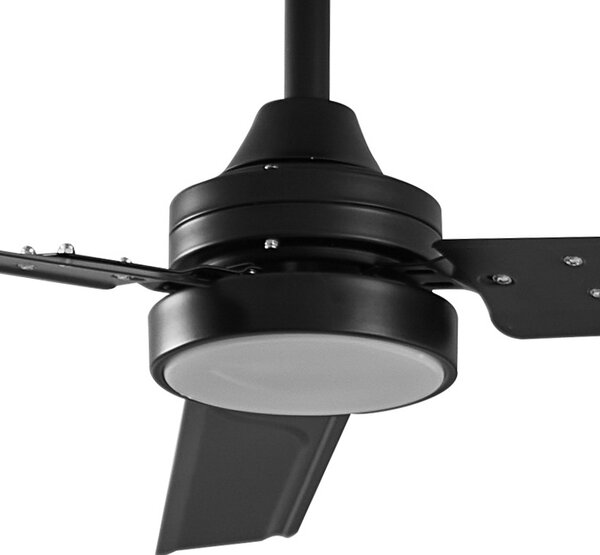 Aerallo LED stropni ventilator, crni, CCT, tih – Lindby Lindby, Aerallo, Crno, Dnevna soba, Metal, Moderan