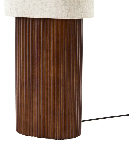Podne Lampa Lindby, Kimiko, Drvo, Dnevna soba, Tkanina / tekstil, Skandinavski