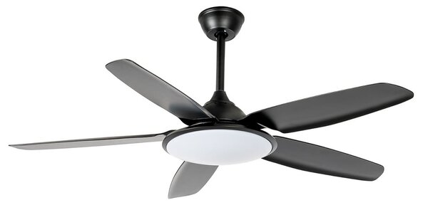 Divian LED stropni ventilator, crni, DC, tih, CCT - Lucande Lucande, Divian, Crno, Dnevna soba, Metal, Moderan