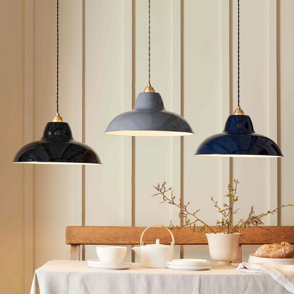 Viseće Svjetiljka Anglepoise, Original 1227 Brass Midi Wide, prigušiv, Crno, Dnevna soba, Metal, Dizajn