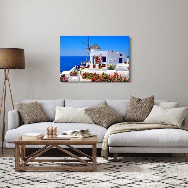 Slika - Mala kuća u Grčkoj (90x60 cm)