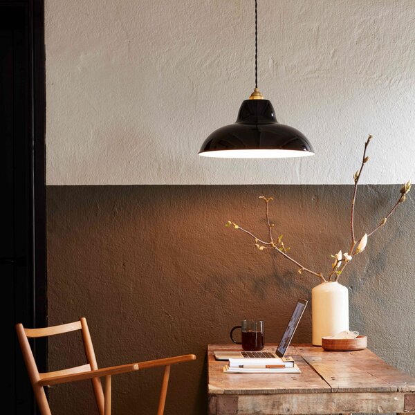 Viseće Svjetiljka Anglepoise, Original 1227 Brass Midi Wide, prigušiv, Crno, Dnevna soba, Metal, Dizajn