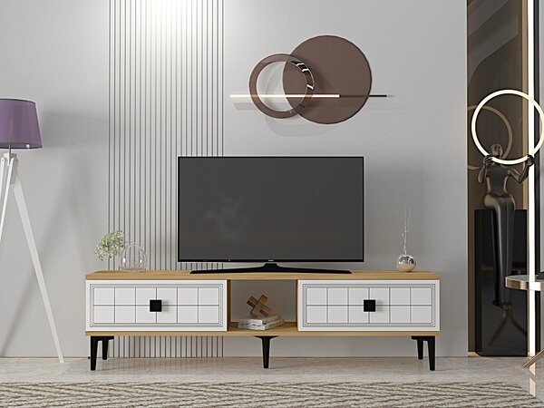 Zondo.hr TV stolić/ormarić Yutta 2 (hrast + bijela). Akcija -30%. 1144968