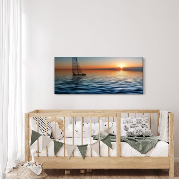 Slika - Jedrilice na moru (120x50 cm)
