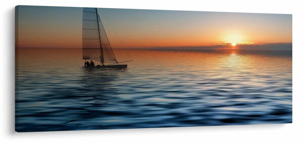 Slika - Jedrilice na moru (120x50 cm)