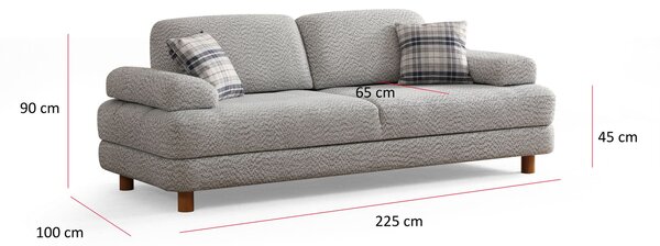 Zondo.hr Kauč ​​na razvlačenje Nicel (siva + plava) (s prostorom za pohranu). Akcija -31%. 1144974