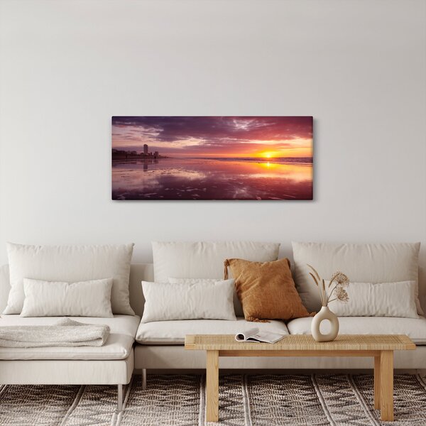 Slika - Plaža u zalasku sunca (120x50 cm)