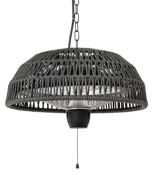 Calenza viseći radijator, crni, Ø 50 cm, 1.500 W, aluminij - Lucande Lucande, Calenza, Crno, Metal, Moderan