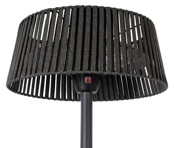 Pyravo stojeći radijator, crni, 200 cm, aluminij, IP44 – Lucande Lucande, Pyravo, Crno, Metal, Moderan