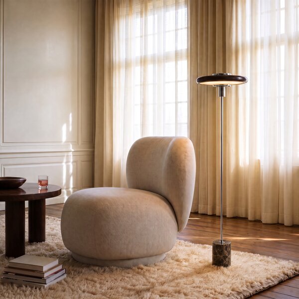 Podne Lampa Lindby, Branford, Smeđa / hrđa, Dnevna soba, Metal, Vintage