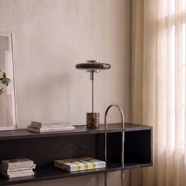 Stolne Lampa Lindby, Branford, Smeđa / hrđa, Dnevna soba, Staklo, Vintage