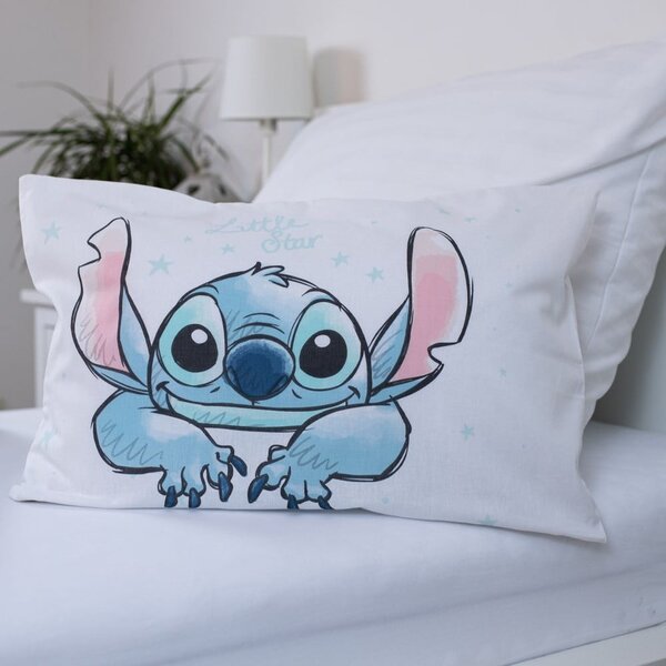 Bijela pamučna dječja posteljina za dječji krevetić 100x135 cm Lilo and Stitch "White Star" – Jerry Fabrics