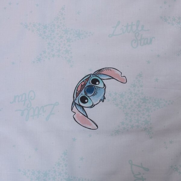 Bijela pamučna dječja posteljina za dječji krevetić 100x135 cm Lilo and Stitch "White Star" – Jerry Fabrics