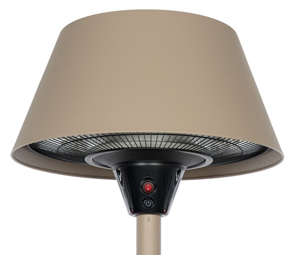 Vamio samostojeći grijač na zrak, srebrna, 210 cm, IP54, daljinski upravljač - Lucande, Vamio, Bež, Aluminij, Moderan