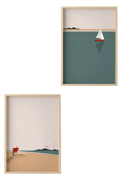 Zondo.hr Slika 50 x 35 cm Hulla 1 (više boja) (2 komada). Akcija -32%. 1145228