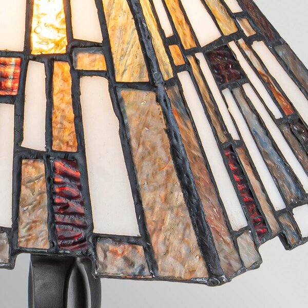 Stolne Lampa QUOIZEL, Inglenook, Bronca / stari mesing, Dnevna soba, Metal, Tiffany