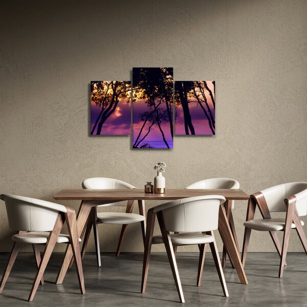 Slika - Drveće u zalasku sunca (90x60 cm)