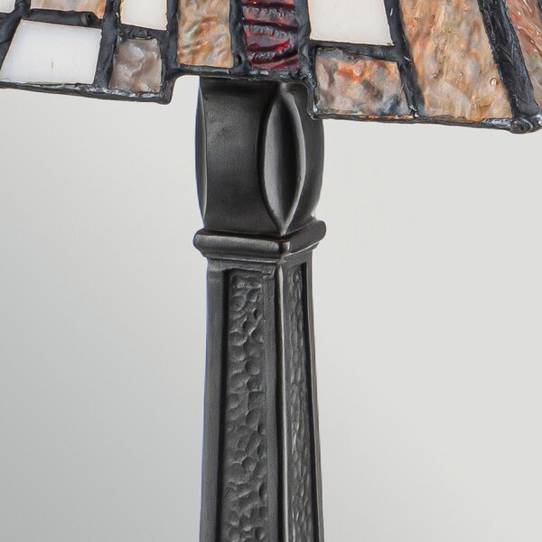 Stolne Lampa QUOIZEL, Inglenook, Bronca / stari mesing, Dnevna soba, Metal, Tiffany