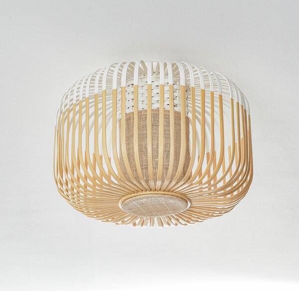 Stropne Svjetiljka Forestier, Bamboo Light S, prigušiv, Bijela, Dnevna soba, Bambus, Dizajn