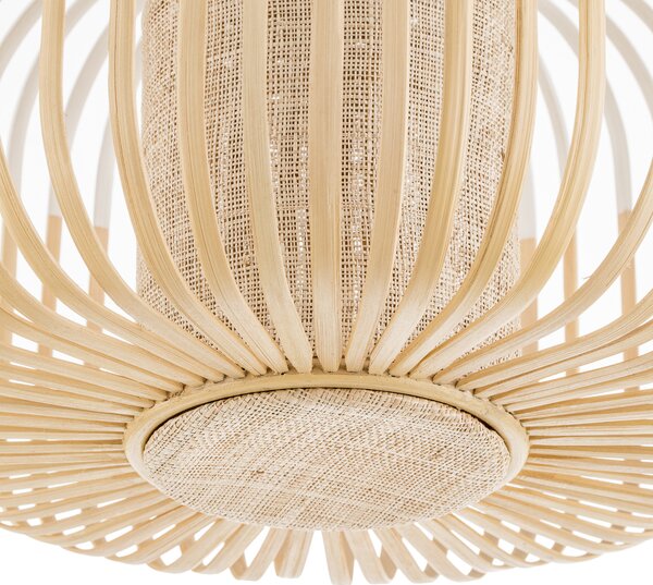 Stropne Svjetiljka Forestier, Bamboo Light S, prigušiv, Bijela, Dnevna soba, Bambus, Dizajn