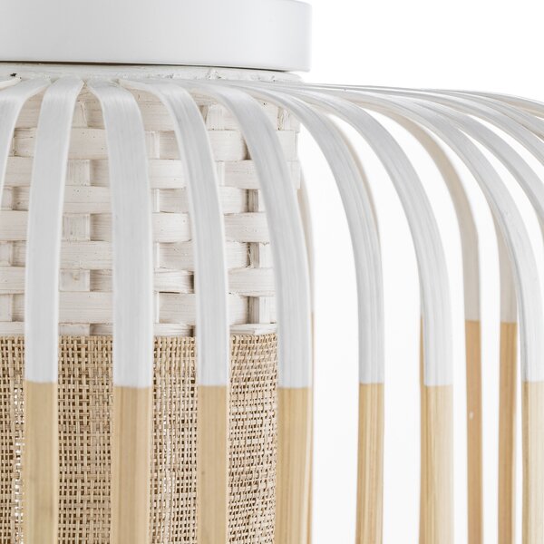 Stropne Svjetiljka Forestier, Bamboo Light S, prigušiv, Bijela, Dnevna soba, Bambus, Dizajn