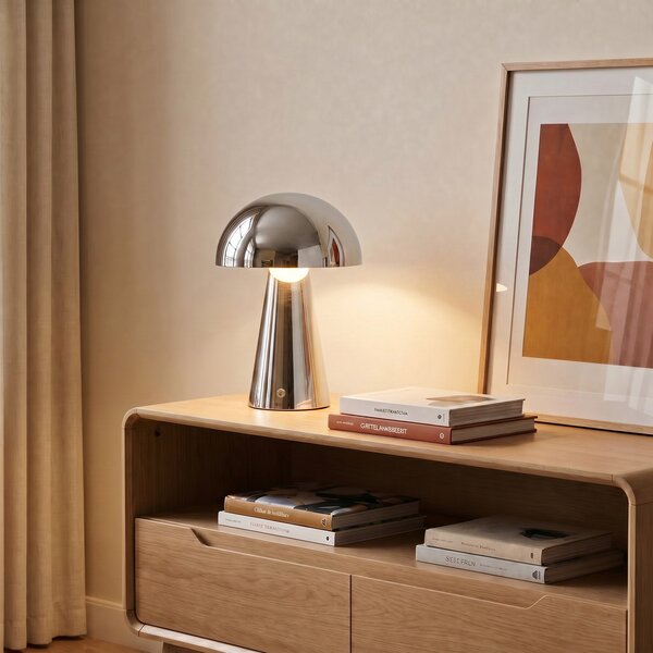 Stolne Lampa Lindby, Nevijo, prigušiv, Metalik, Dnevna soba, Metal, Moderan