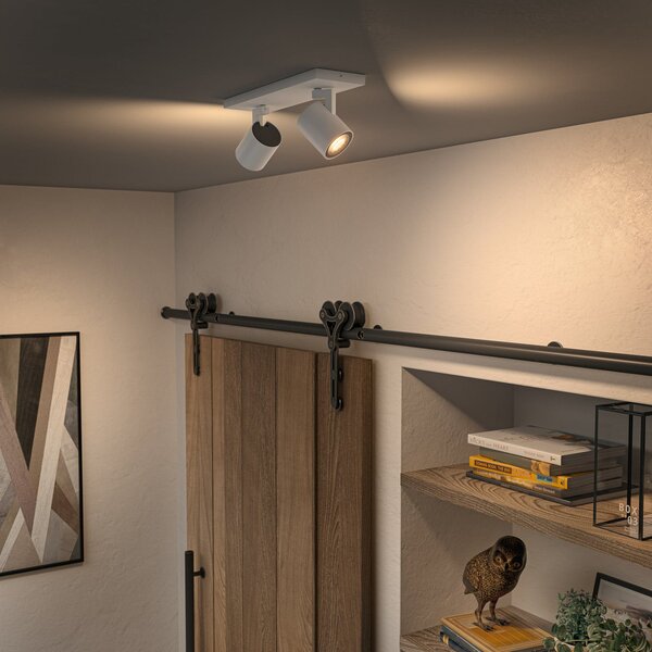 Stropne Svjetiljka Philips Hue, Philips Hue Runner, prigušiv, Bijela, Dnevna soba, Aluminij, Moderan