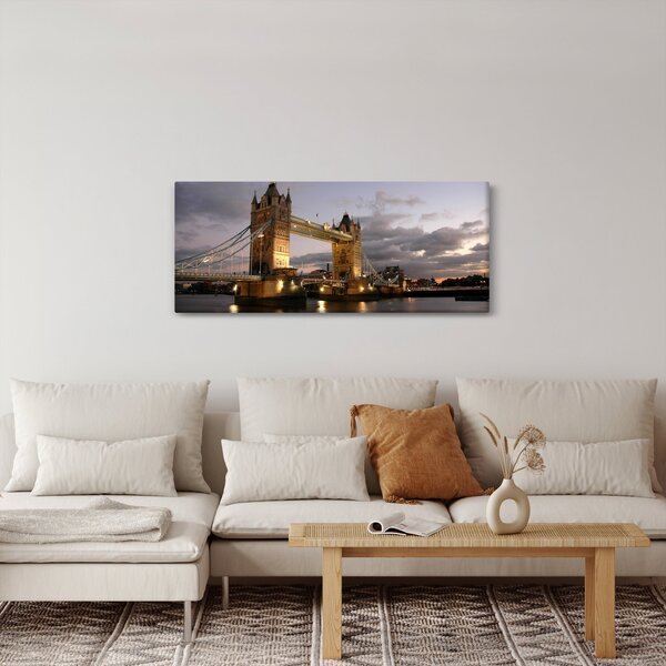 Slika - Tower Bridge noću (120x50 cm)