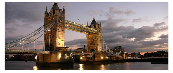 Slika - Tower Bridge noću (120x50 cm)