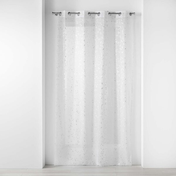 Bijela/u srebrnoj boji prozirna zavjesa od voila 140x240 cm Floressia – douceur d'intérieur