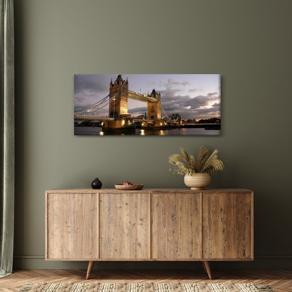 Slika - Tower Bridge noću (120x50 cm)
