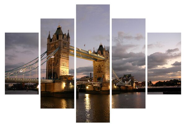 Slika - Tower Bridge noću (150x105 cm)
