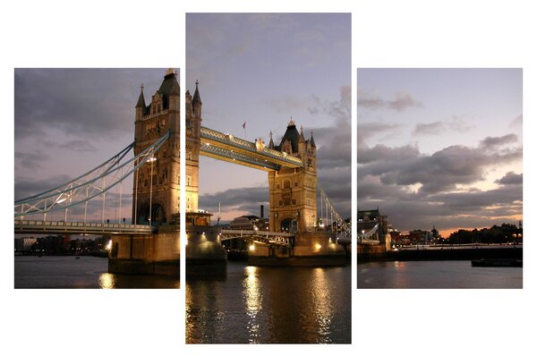 Slika - Tower Bridge noću (90x60 cm)