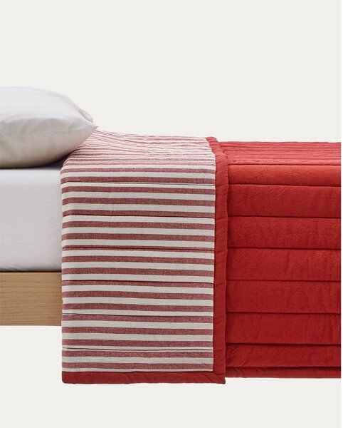 Crveni prošiven prekrivač od organskog pamuka 180x240 cm Sini – Kave Home